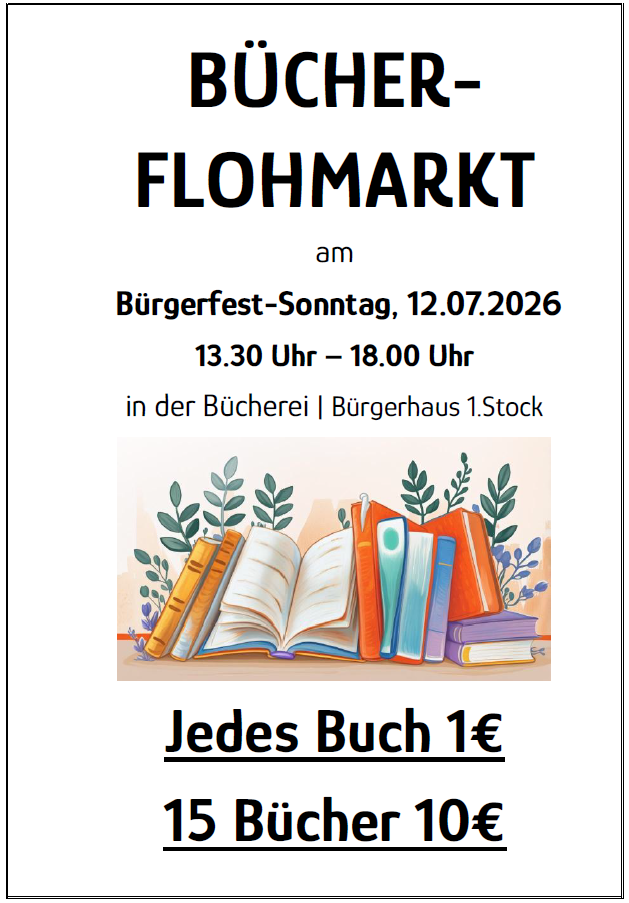 Helfer für Bücherflohmarkt gesucht