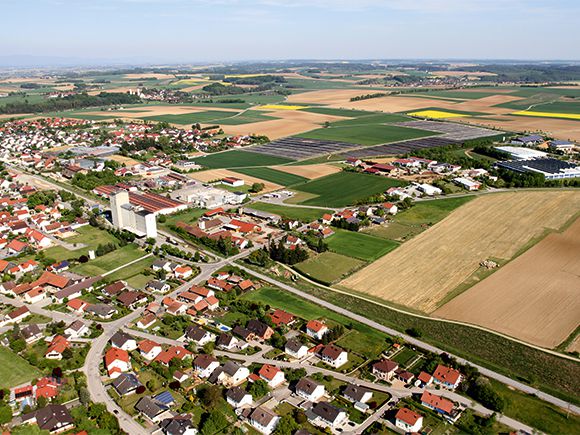 Luftaufnahme der Stadt Geiselh&ouml;ring