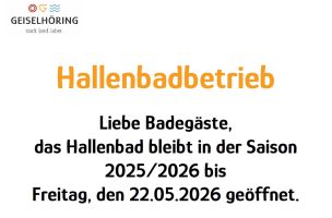 Hallenbadsaison 2025/2026