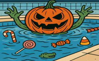Halloweenparty im Hallenbad
